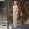 Women's Summer Short-Sleeve Top & Wide-Leg Pants Set