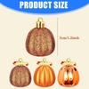 Q1FD 24 Pcs Pumpkin Ball Ornament Thanksgiving Tree Decorations Creative Fall Pumpkin Decorations For Christmas Halloween