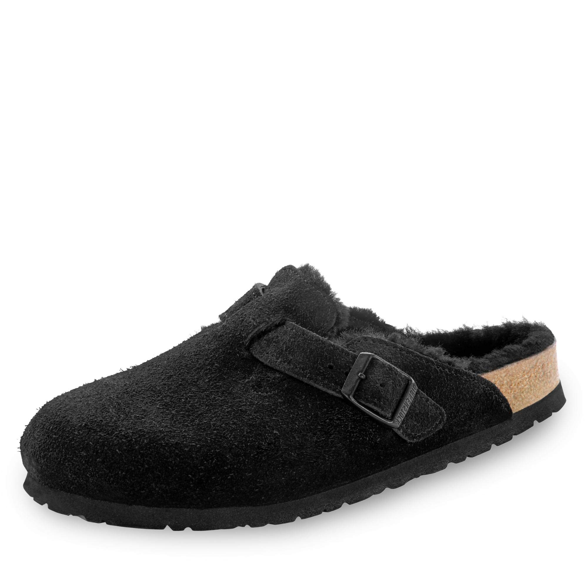 Birkenstock Boston Clogs Shearling Leather 259883 black EU 35