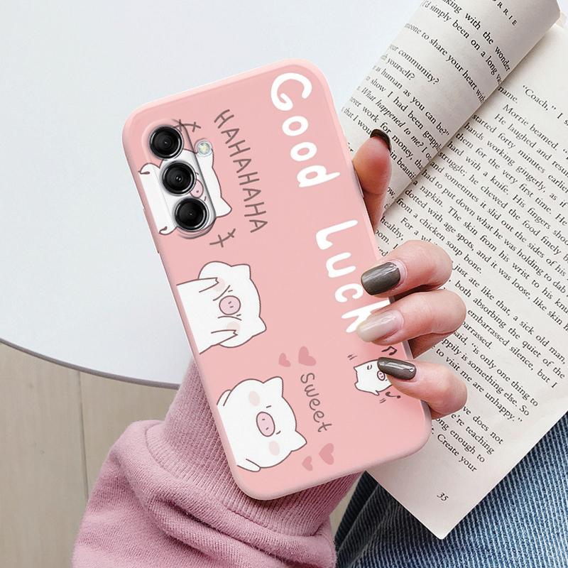 Cute Painted Case For Samsung Galaxy M14 M34 M54 5G Soft Cover Cartoon Cat Sunflower TPU Funda For Samsung M 14 GalaxyM54 Coque