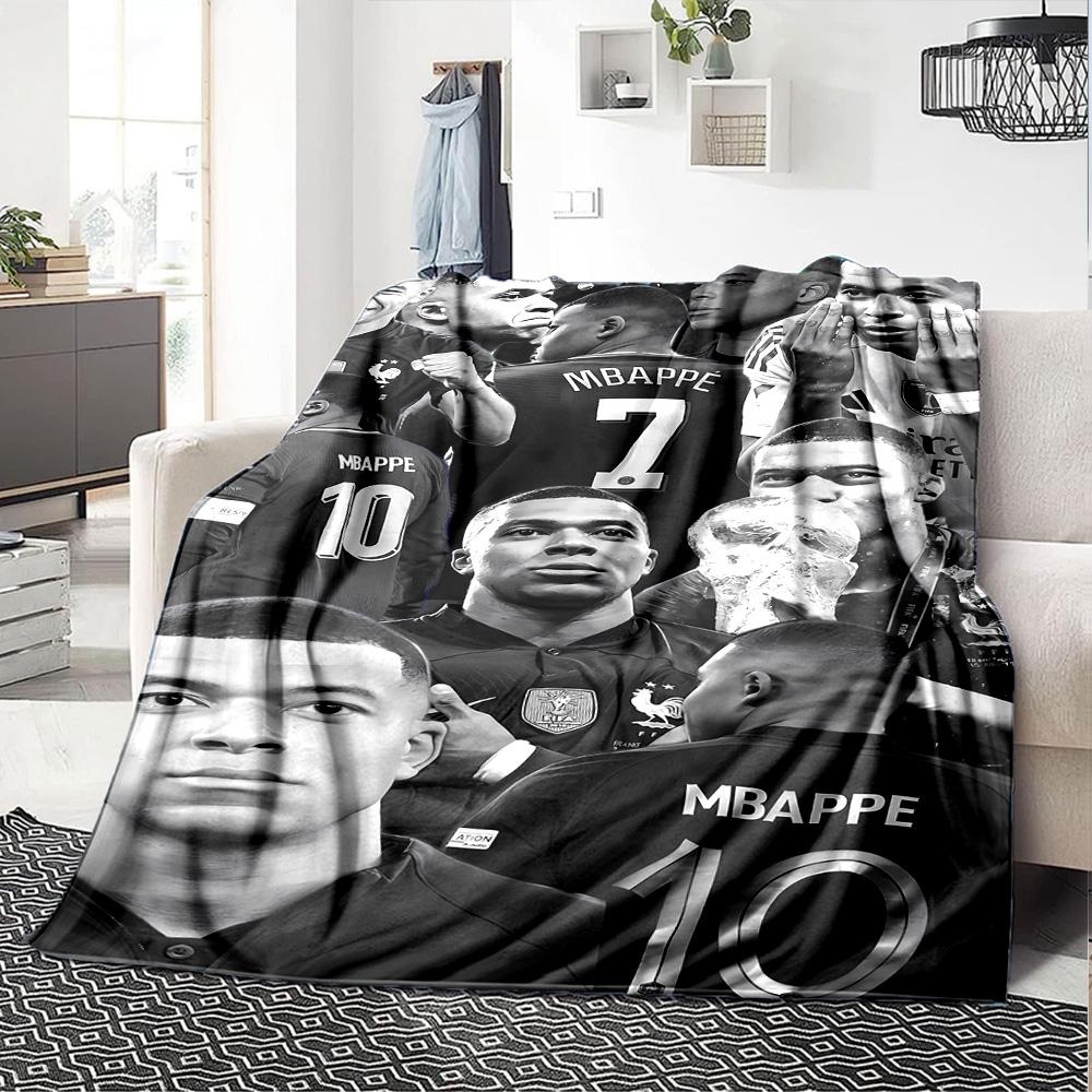 Mbappe Jubelmoment Decke Bequem Geeignet für Bett Sofa Couch Ganzjahresgebrauch Digitaldruck Ideales Geschenk für Freunde Familie Paare Pickni