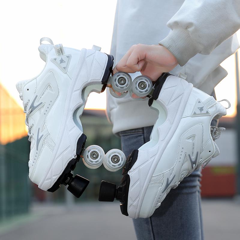 Adult Four-wheel Deformed Walking Shoes Men's and Women's Roller Skates Children's Skates Boys' and Girls' Two-wheel Sports Shoes