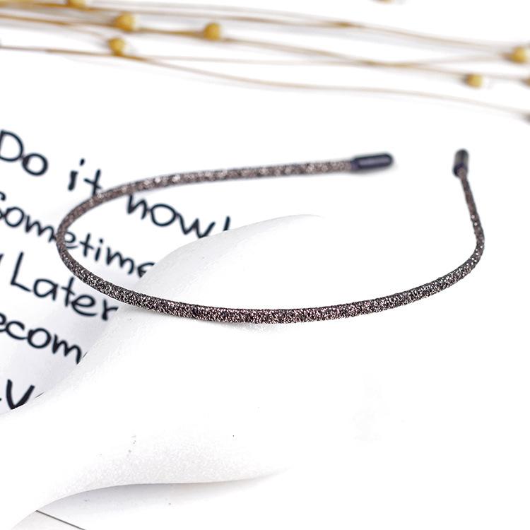 Women Classic Black Brown Plastic Headbands Thin Plain Matt Bright Color Hairbands Non-slip Hair Hoop For Daily Wear