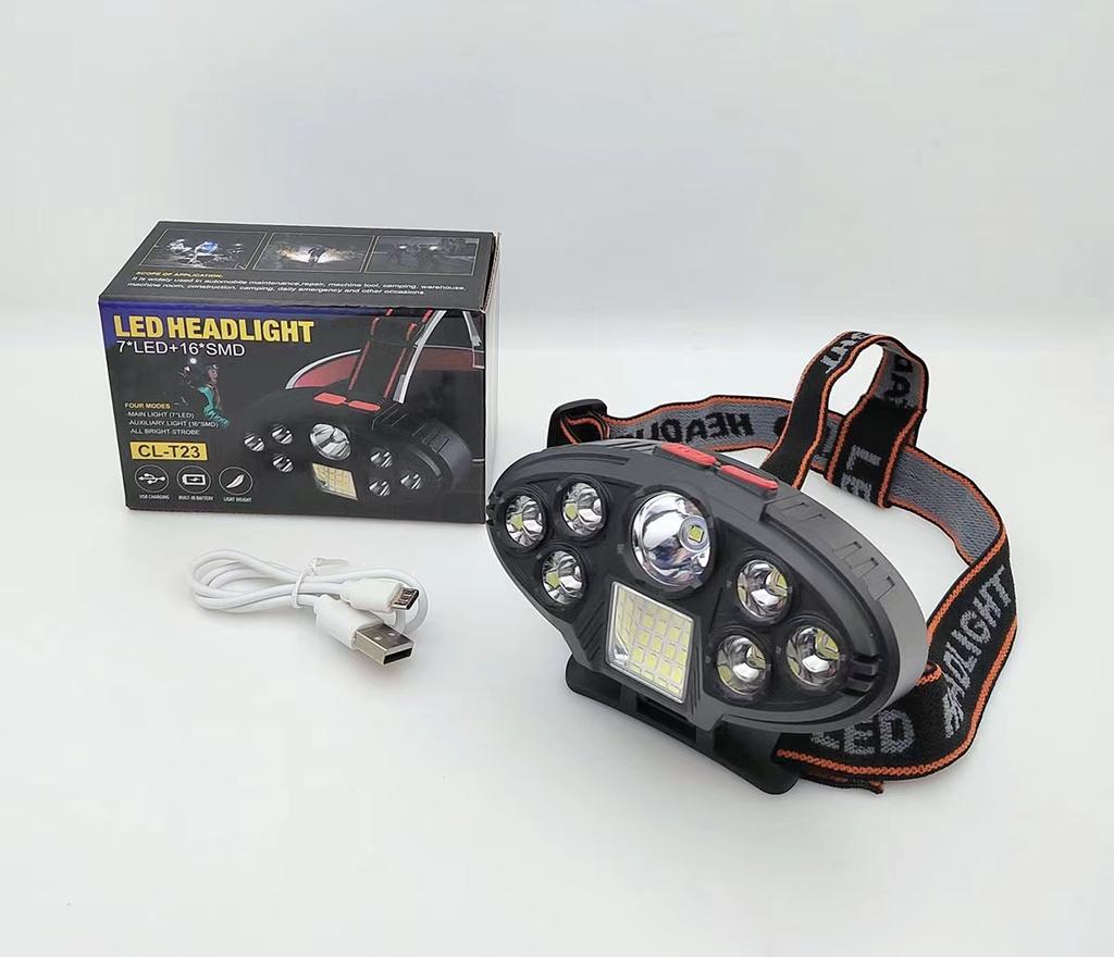 5/11 LED Headlamp Strong Light Head Torch USB Rechargeable Headlight Built-in 18650 Battery Outdoor Fishing Camping Lantern