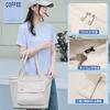 With inner and outer pockets the right Tote bag Canvas Cotton Plain Thick Large capacity Tote bag Overnight trip Canvas tote Eco bag Canvas Shoulder