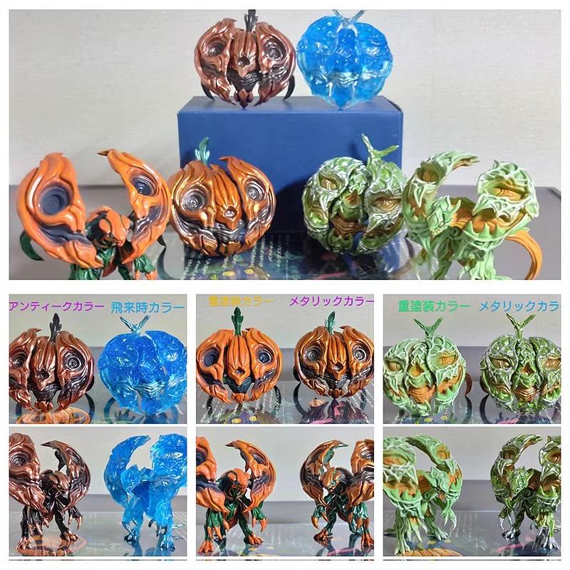 Movable Model Deformation Gashapon Toys Monster Disguised As Pumpkin or Honeydew Melon Creative Figure Model Ornaments Toys