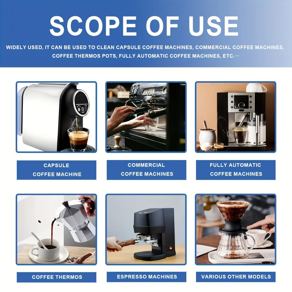 2025 New Coffee Maker Cleaner Tablets for Automatic & Semi-Automatic Machines -Deep Cleansing,Oil Removal,Coffee Machine Cleaner