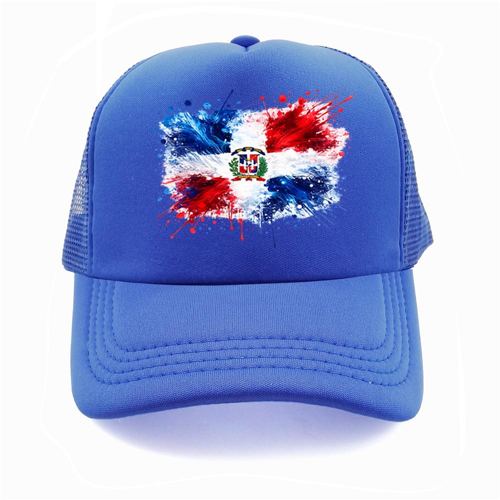 Dominican Republic Flag Baseball Cap Unisex Adjustable Mesh Hat Breathable DR Dominican Trucker Caps
