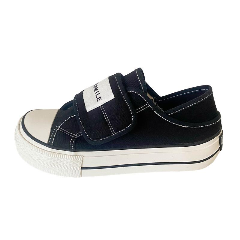GD26 Velcro Thick-soled Two Wear Canvas Shoes Women's Shoes Thick Baseplate Shoes Summer Thin One Pedal Lazy Little White Shoes