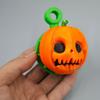 3D Printed Pumpkin Toy Rotating Halloween Fidget Toy, Stress Relief Ghost Face Reduction Spinner, for Keychain Pendant Themed Desk Toys