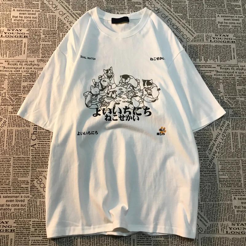 It's Like A New Year American Retro Fun Printed Short Sleeved T-shirt With Trendy Men women's Street Style Loose Half Sleeve