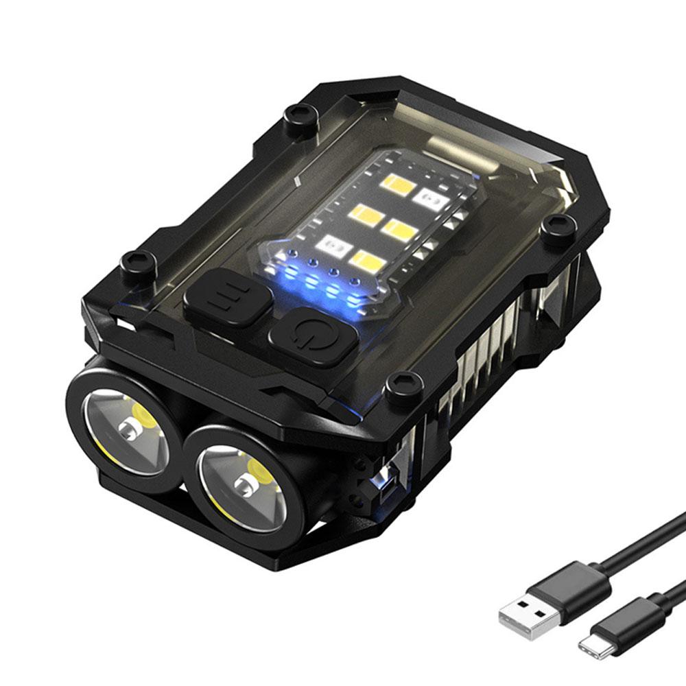Portable Rechargeable Flashlight High Power EDC Keychain Torch With Magnetic Mini LED COB Waterproof Camping Work Lamp