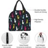 Cute Color Cats Insulated Lunch Bag Funny Cat Lunch Box Cooler Thermal ReusableTote with Pocket for Women Work Picnic School