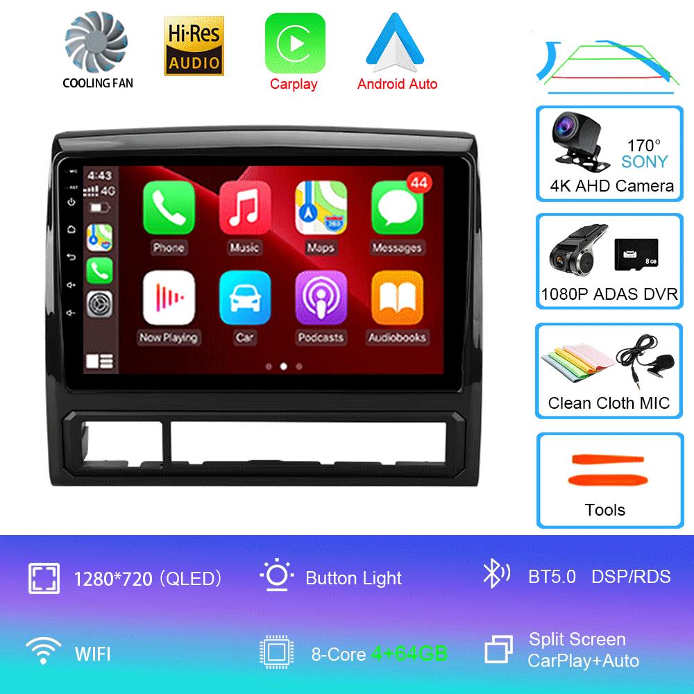 Car Radio Android 14 Carplay Auto 4G+WIFI For Toyota Tacoma 2 N200 Hilux 2005-2015 Navigation GPS Multimedia Video Player Stereo
