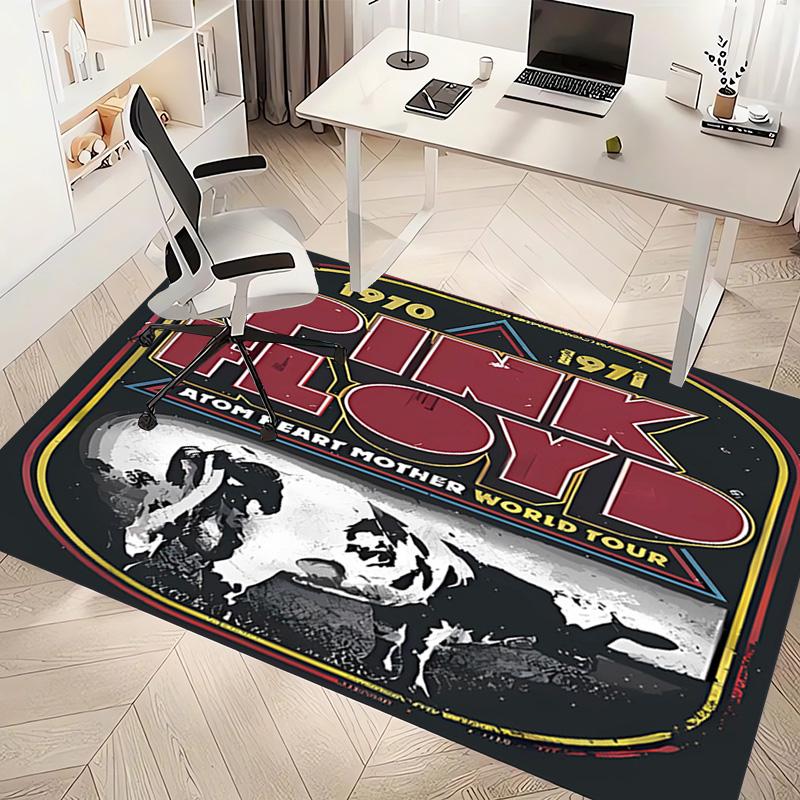 Rock Band P-Pink F-Floyd Print Area Rug - Soft,Washable Non-Slip Indoor Mat,Living Room,Home Office Decorative Rug