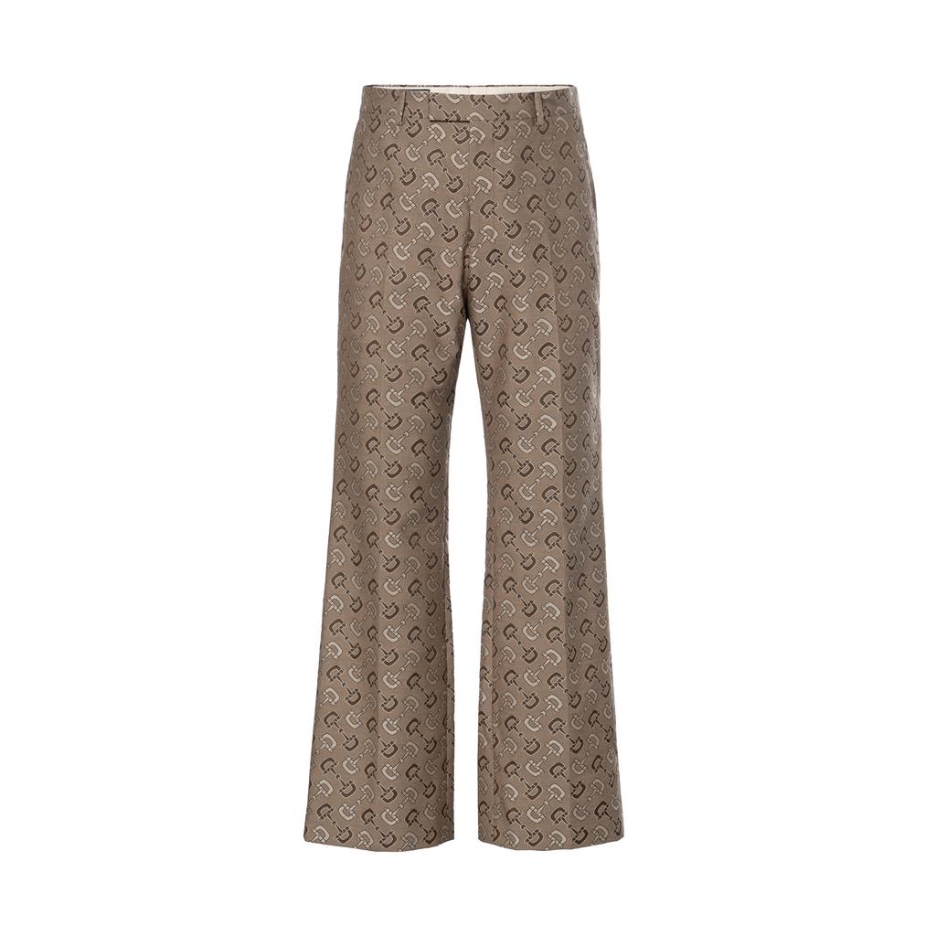 Gucci Horsebit-jacquard straight trousers 672087-ZAKIV-9549