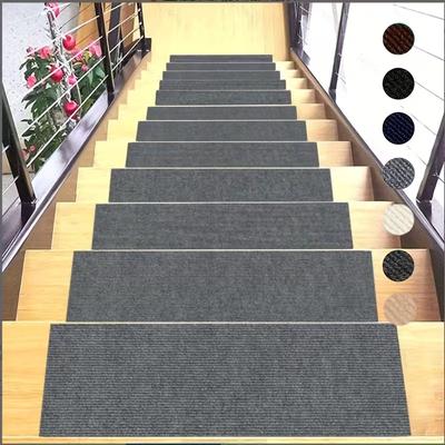 1pc Non-Slip Carpet Stair Treads Mats 20x80cm Self-adhesive Machine Washable Home Improvement Decoration Products