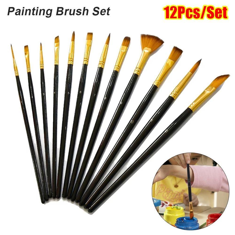 12Pcs/Set Multi-functional Painting Brush Set Acrylic Materials Drawing Supplies