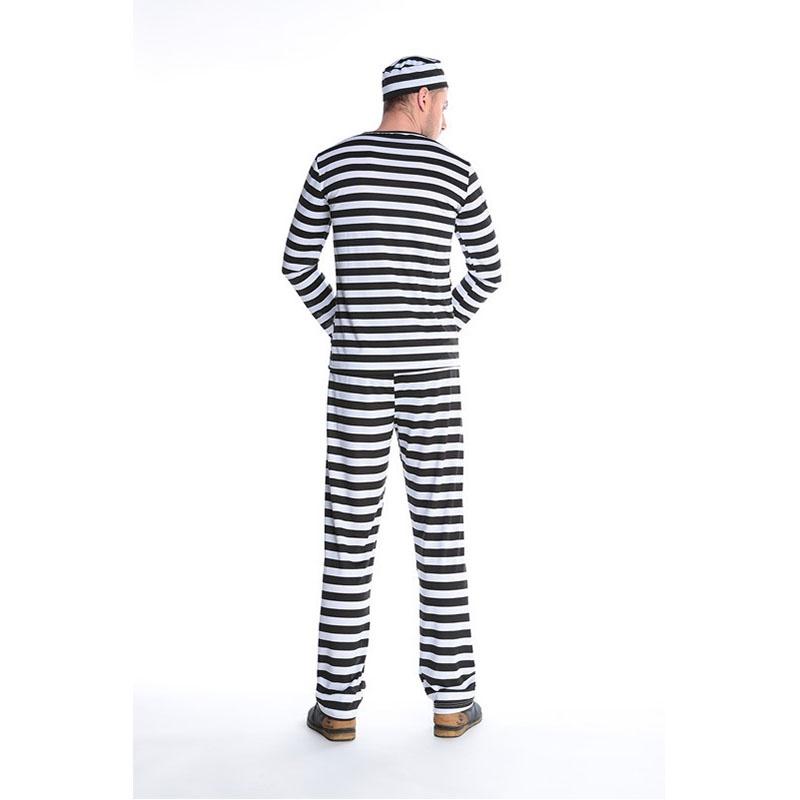 תחפושת אסיר/פושע איכותית לגברים להאלווין ואירועי תחפושות