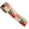 Festive Decor Red Burlap Ribbon Easy To Wrap Rustic Design Seasonal Ambiance Christmas Party For Tree Decoration