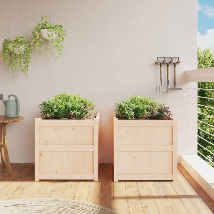 VidaXL Jardinières 2 pcs bois de pin massif 837425