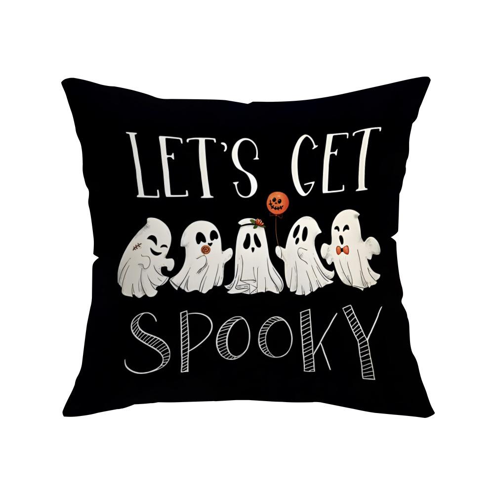 Nordic Halloween Day of The Dead Ghost Trick or Treat Cushion Cover Single Sided Modern Print Cushion Cover
