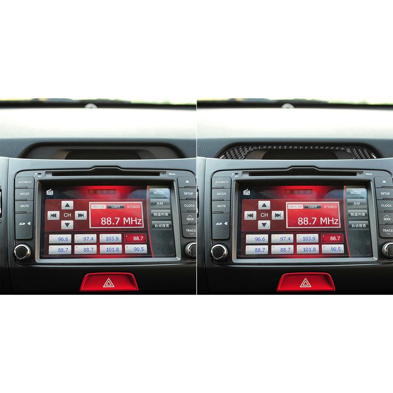 Real Carbon Fiber Car Accessories Center Console Decorative Cover Soft Sticker For Kia Sportage 2011 2012 2013 2014 2015 2016