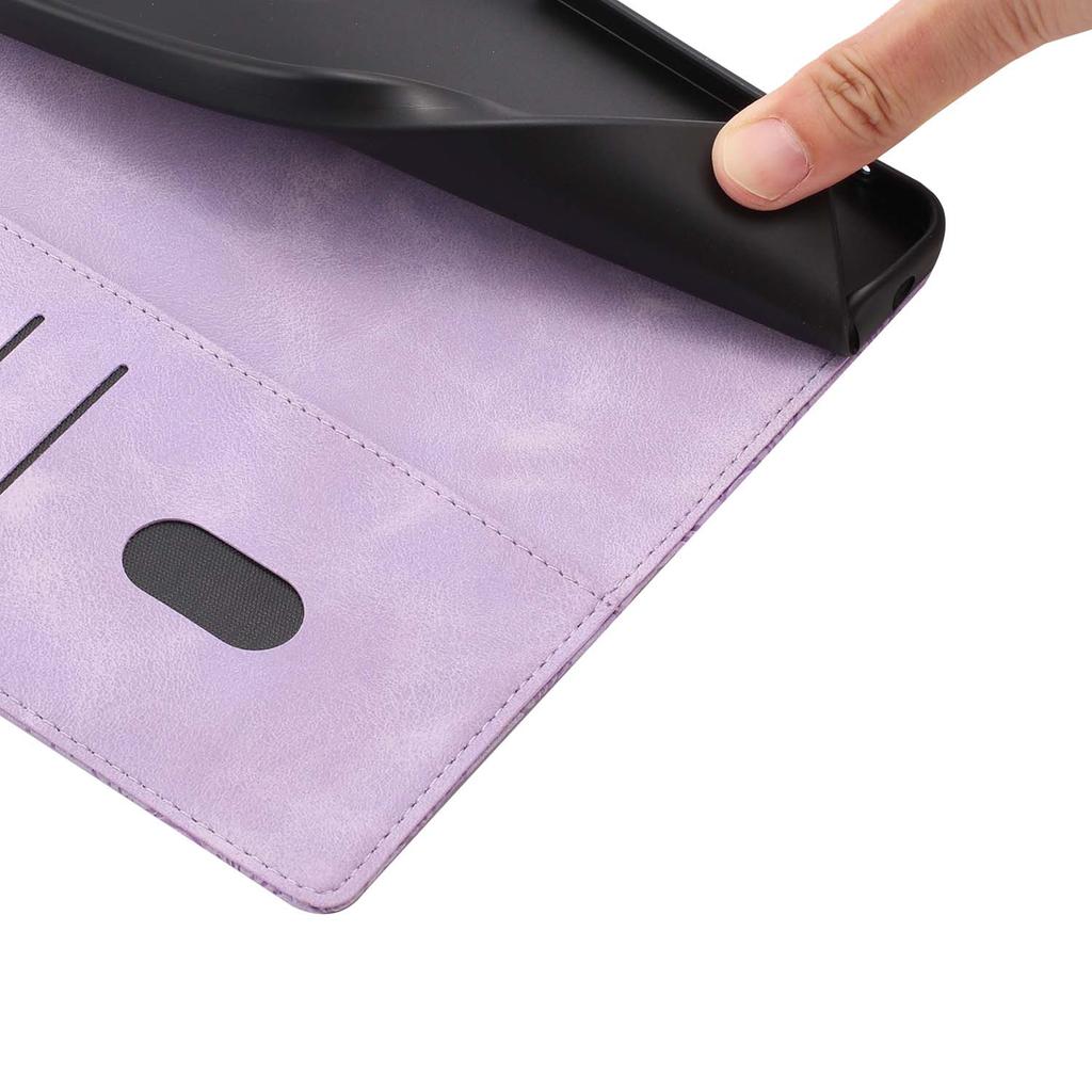 For iPhone Air Flip Case Cherry Blossom Pattern Leather Wallet Stand Phone Cover with Wrist Strap