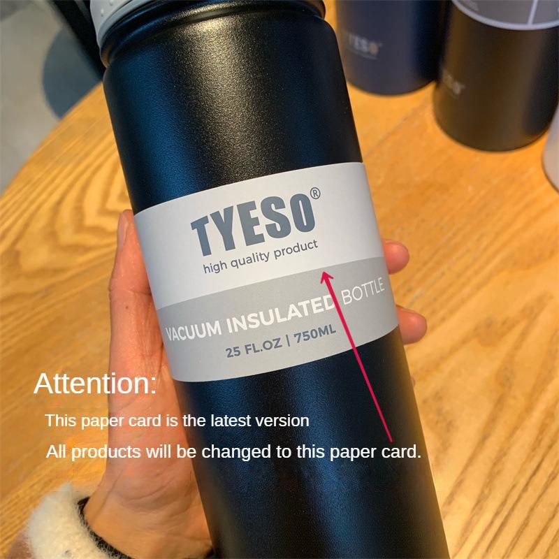 Tyeso 530ML 750ML Borraccia Termica Acciaio Inossidabile Tazza da Caffè Termos Isolato Sport Viaggio Tazza Termica per PALESTRA