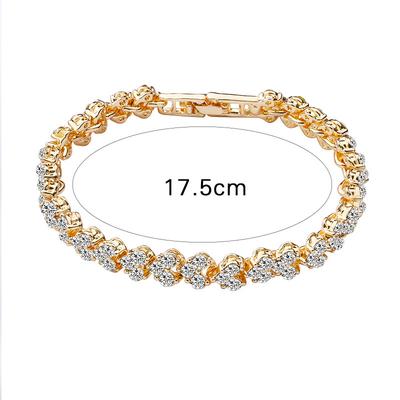 Heart   Chain Bracelet Women Charm Infinity Cuff Bangle Jewelry