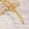 LATS Simple Y-shaped Water Droplets Shape Tassel Necklace for Women Special-shaped Irregular Long Sweater Chain Jewelry