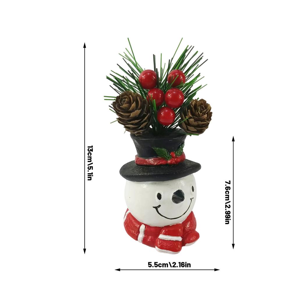 Christmas Snowman Old Man Flower Decorations Christmas Scene Layout Festive Atmosphere Props Desktop Ornaments Birthday Gift