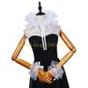 49MD Tie Collar Cosplay Ruffled Elizabethan Wrist Cuffs Medieval Cosplay Drama Play Decorative Shirt Dress Collar