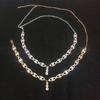 Elegant Rhinestone Bridal Forehead Chain Headband