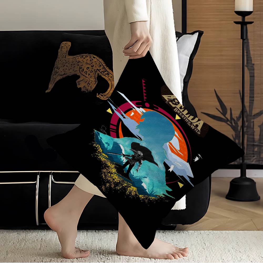 

Видеоигра Z-Zeldas Крутая Персонализированная картинка текст домашние декоративные подушки Бытовые подарки 45x45см 12x12Inch