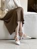 Spring Pointed Thin Heel High Heel Temperament Thin French Fashion Sexy Beautiful Bag Head Sandals
