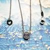 Halo Pendant Round Zircon Necklace Spring New Link Chain Fine Jewelry Europe 925 Stering Silver Bijoux Classic Gift For Women