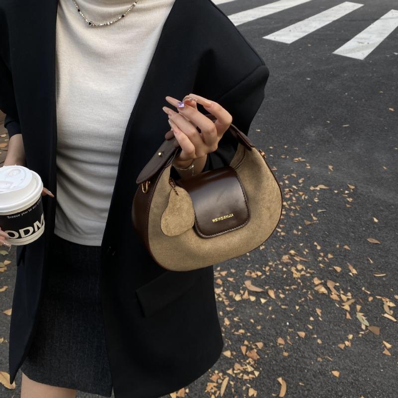 תיק רטרו בצורת סהר, תיק קרוסבודי פשוט לנסיעות לעבודה, תיק יד אופנתי