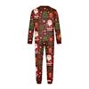 Christmas Printed Family Matching Long Sleeve Neck Loungewear Set for Parents and Kids