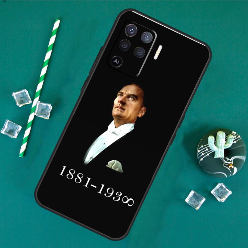 

Mustafa Kemal Ataturk Case For Oppo A17 A15 A40 A60 A80 A16 A76 A96 A18 A38 A58 A78 A98 A91 A57 A74 A94 A54S Cover OPPO A54s
