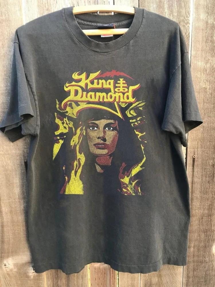 Vintages King Diamond Charcoal Color Reprint Shirt Men Women S-5XL Unisex T-Shirt XXL