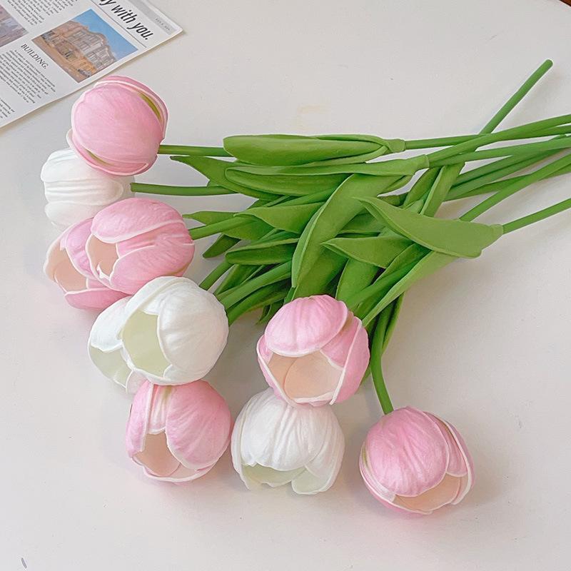 Simulated Tulip Decorations Flower Ornaments Bouquets High-End Realistic Fake Flowers Weddings Cake Photography Props