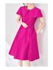 Elegant Sleeveless Cape Dress with Nail Diamond Detailing