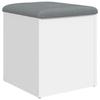 VidaXL Storage Bench, Storage Chest with Cushion, Organizer for Clothes Toys Hallway Living Room, Modern, White 835033