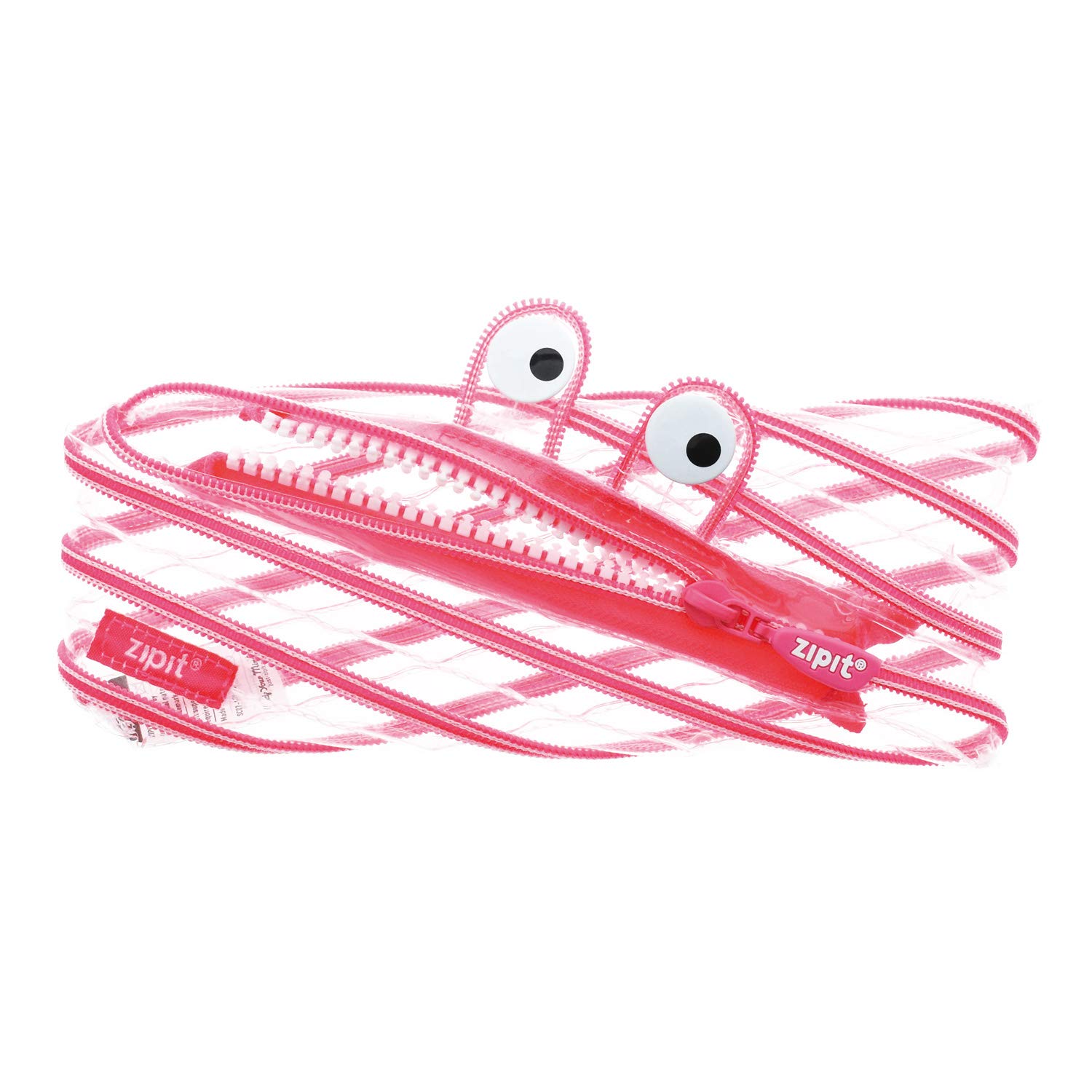 

ZIPIT [Zipit] Makeup Case, Clear Monster, Pink