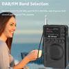 Mini Pocket DAB/FM Radio Colorful LCD Display Radios Receiver Rechargeable Bluetooth Speaker MP3 Player Support TF Sleep Timer
