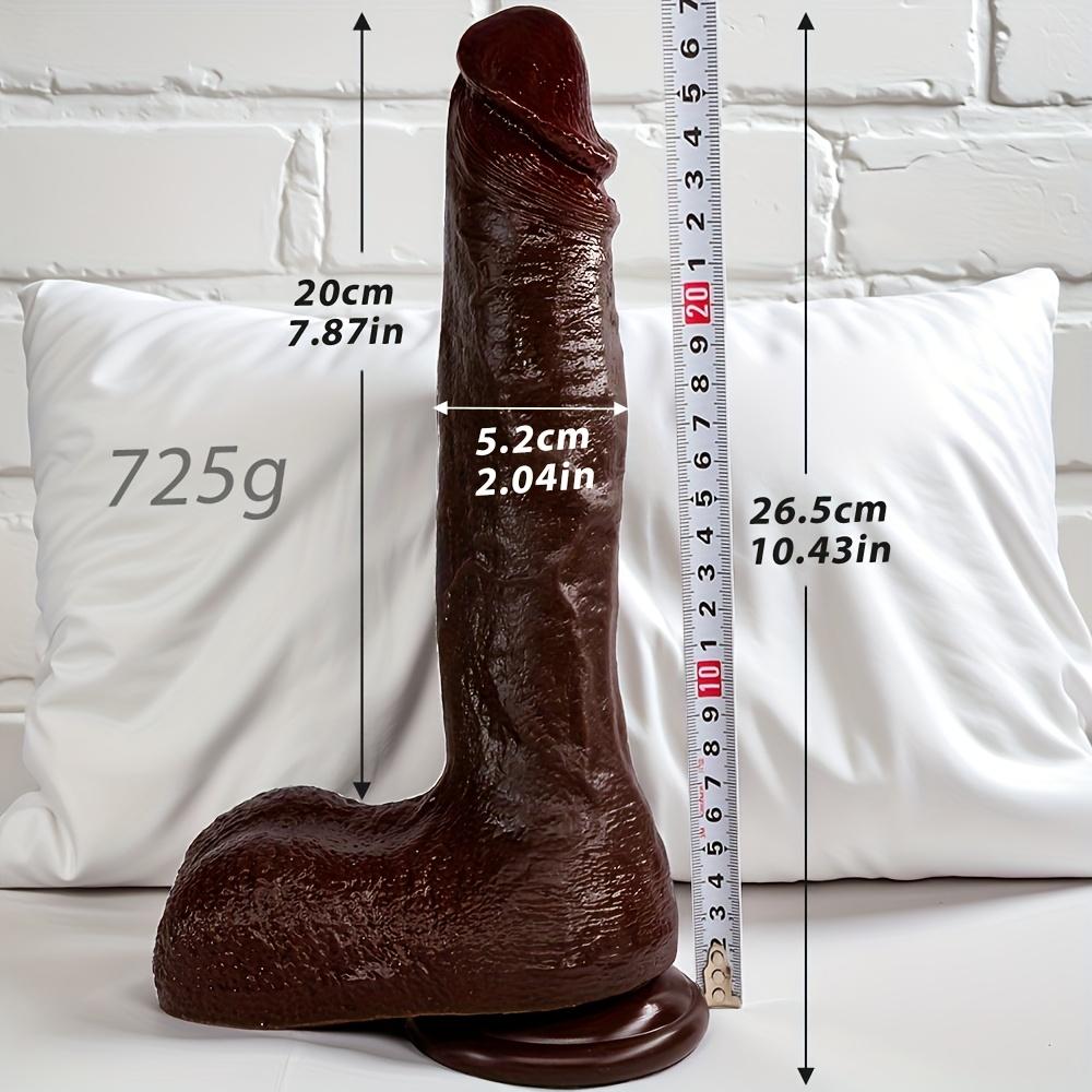 10.43" Dick Weich Realistisch Schwarz Dildo – Groß Lebensnah Penis Sexspielzeug, Flexibles Silikon mit Adern & Starker Saugfuß für G-Punkt & Anale Lust