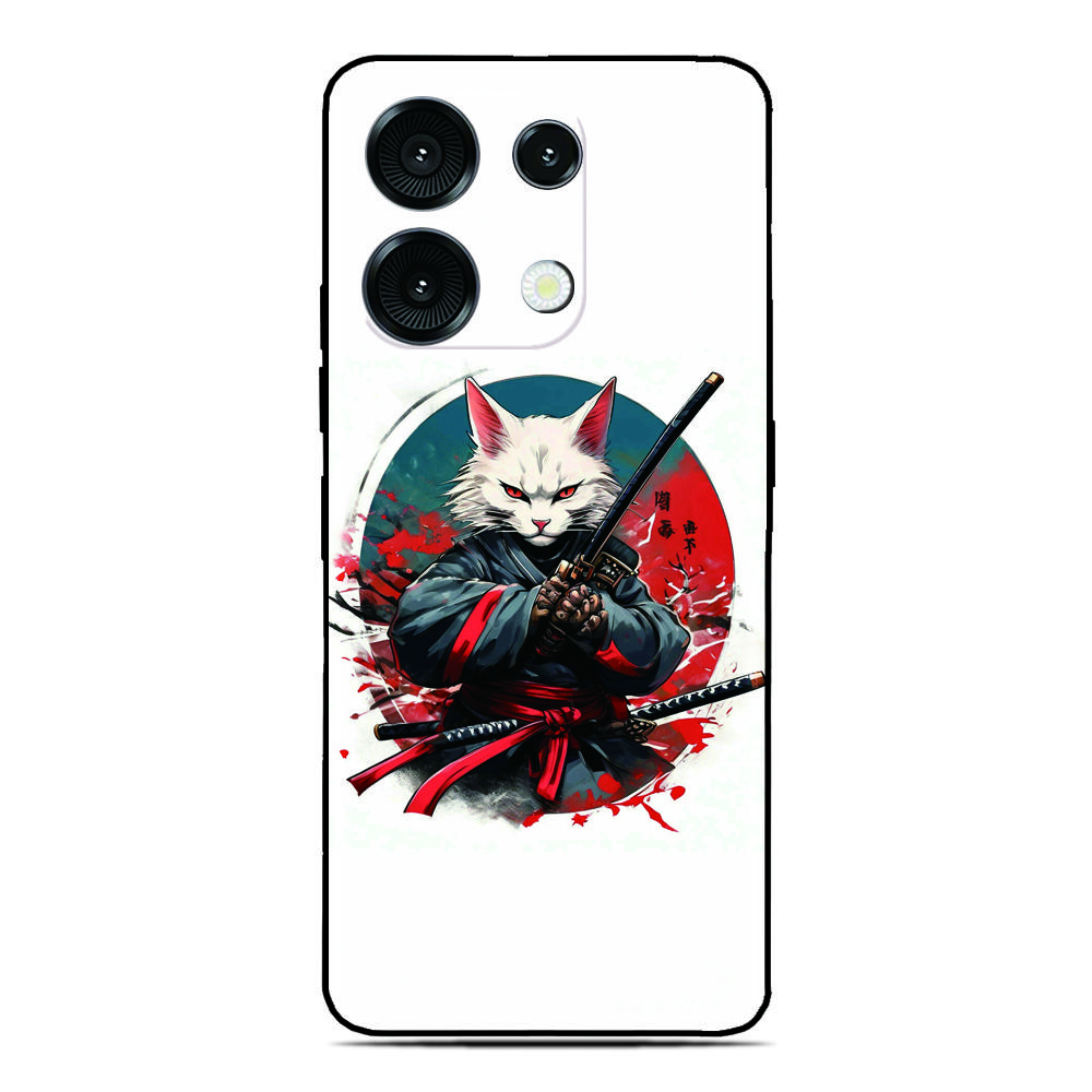 Samurai Cat Phone Case For Ulefone Note 20 19 18 Ultra 10 12 13 14 15 16 17 Pro 13P 12P 11P 10P Silicone Soft Back Cover