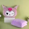 Niedliche Cartoon Kissen Decke 2 in 1, Plüsch Weiche Fleece Reise Kuscheldecke, Gemütlicher Ausfaltbarer Komfort für Kinder Erwachsene, Geschenkidee für Anime-Liebhaber 160*110cm