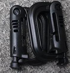 3PCS Carabiner D Locking Ring Plastic Clip Snap Type Ring Buckle Carabiner Keychain ITW Fastener Random Color